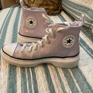Converse Kids High-Top Sneakers - Shimmering Lavender